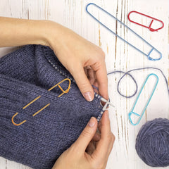 12pcs Colorful Yarn Stitch Holder Set Needles Practical Knitting Crochet Tools