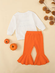 Newborn Baby Girls Halloween Pumpkin Pie Outfit