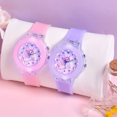 Christmas Pony & Kitten Pattern Watch for Girls, Luminous Quartz Wristwatch