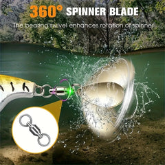 5pcs Metal VIB Spinner Spoon Lure Trout Winter Fishing Hard Baits