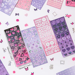 30 Sheets Laser Alphabet Number Stickers for Scrapbooking