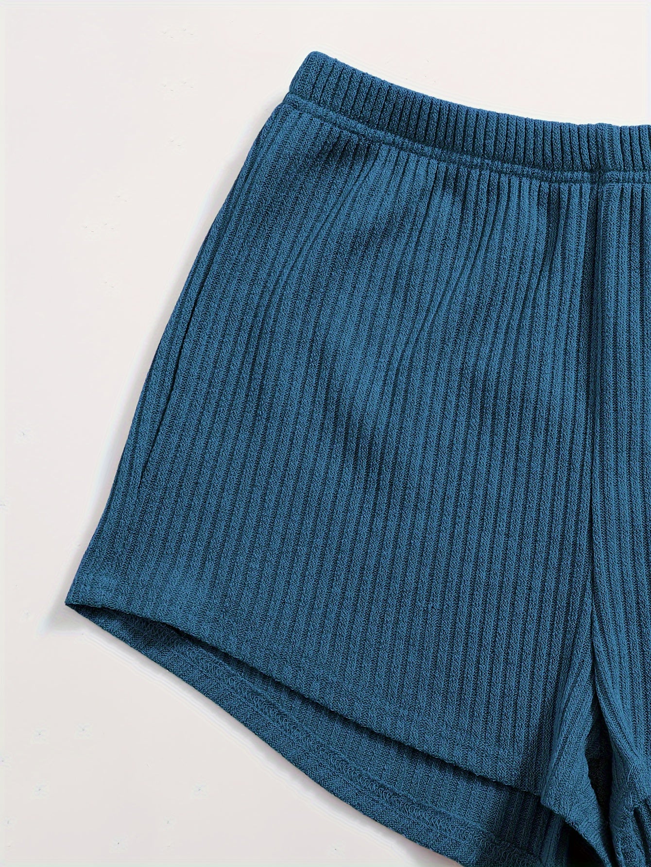 Ribbed Pajama Set Long Sleeve Robe & Cami Top & Shorts