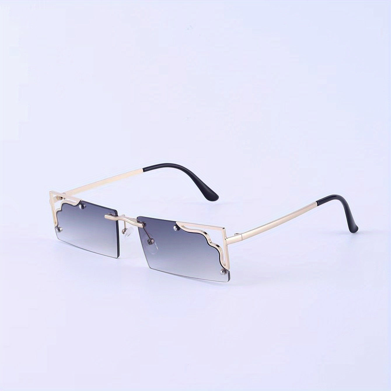 Men's Square Wavy Frame Polarized Sunglasses UV Protection