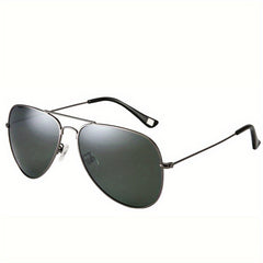 Classic Aviator Sunglasses Large Metal Frame Couple Style Polarized Glasses