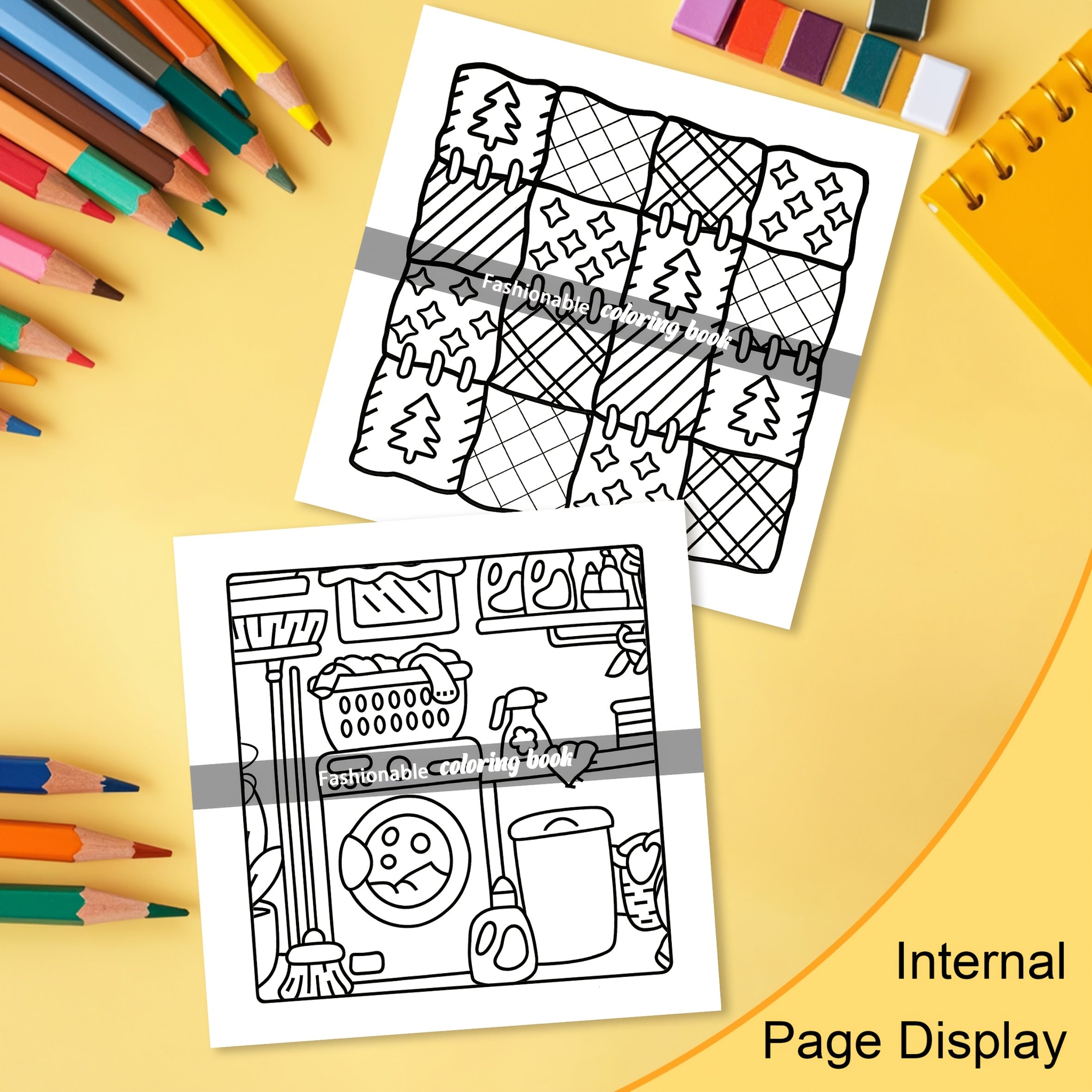 Cozy Girl Coloring Book for Adults - 24 Pages of Colorful Patterns
