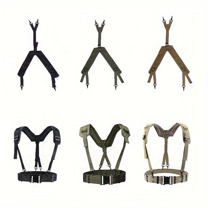 1pc Outdoor Belt with Double Shoulder Harness Chest Belt
