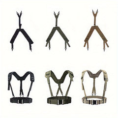 1pc Outdoor Belt with Double Shoulder Harness Chest Belt
