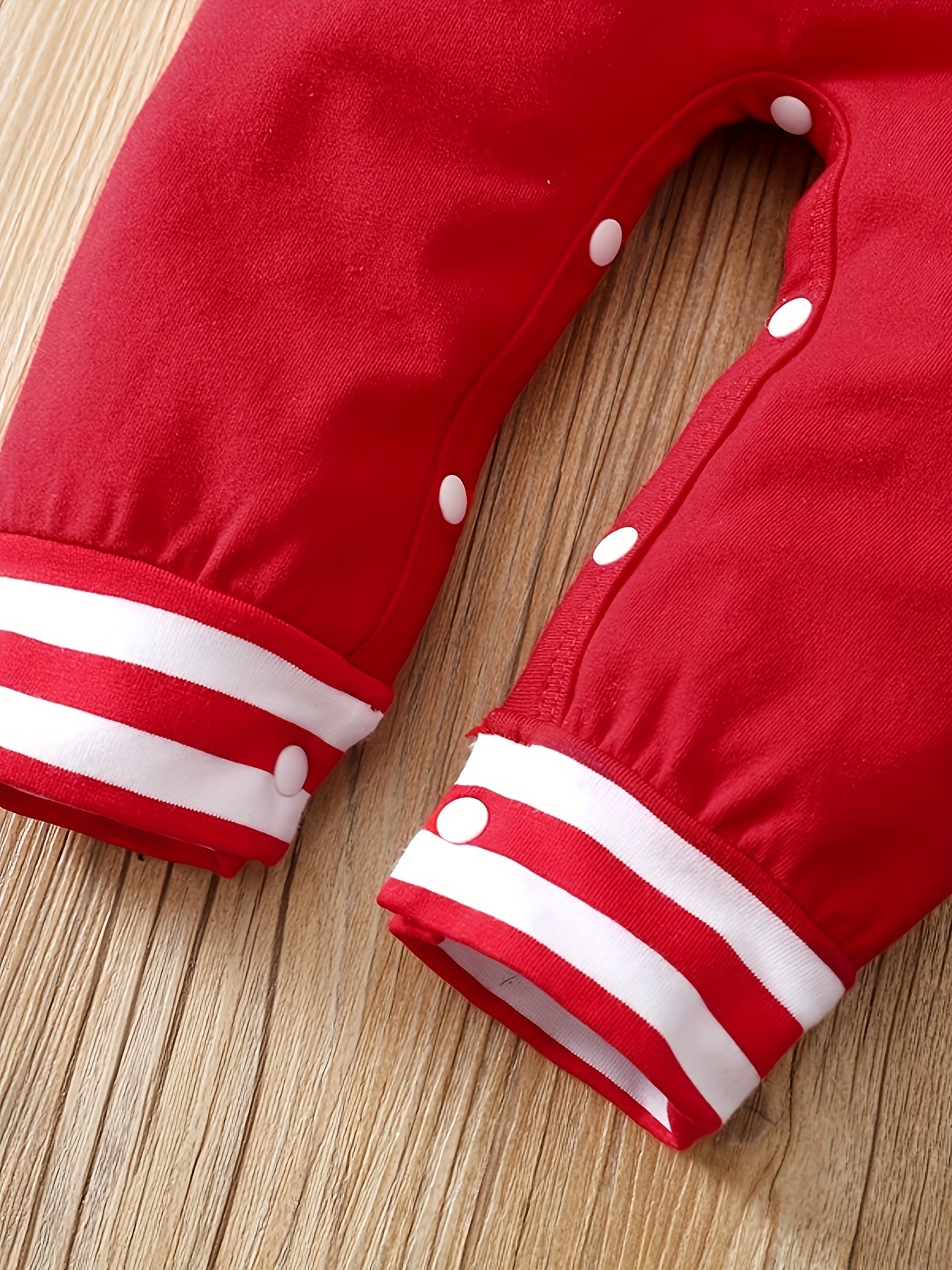 Christmas Letter Print Striped Bodysuit & Headband Baby Set