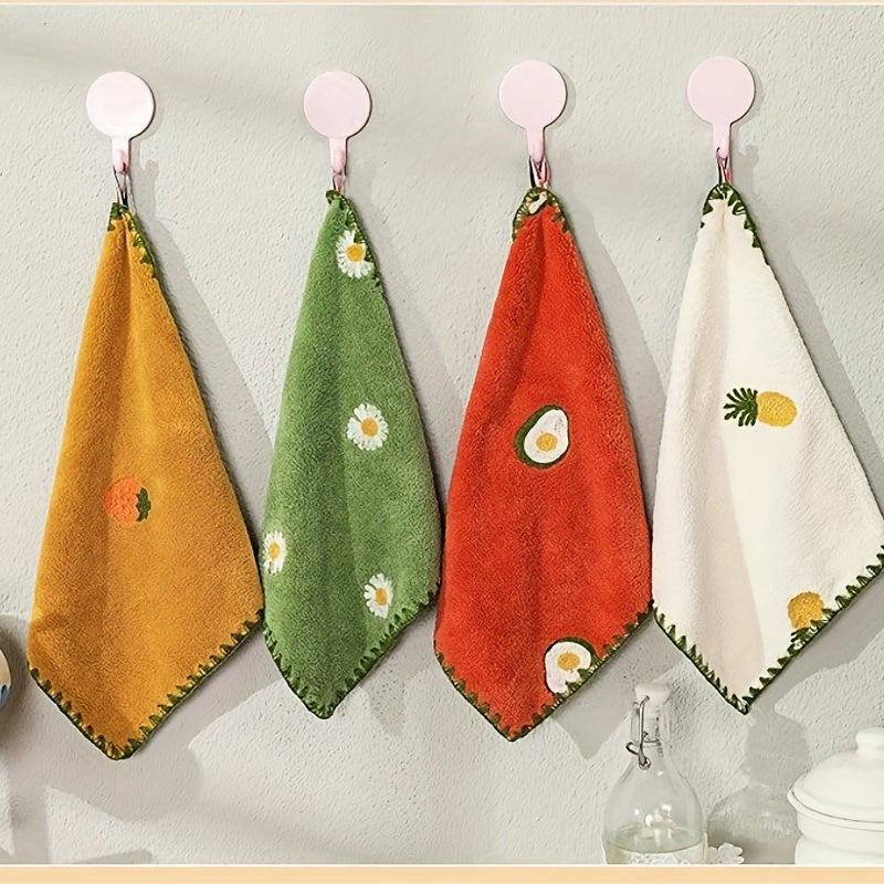 Embroidered Square Towel Hangable Absorbent Towel Skin Friendly Soft Square