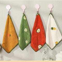 Embroidered Square Towel Hangable Absorbent Towel Skin Friendly Soft Square