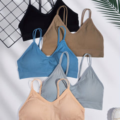 5Pcs Solid Wireless Bras Stretch Intimates Women's Lingerie & Underwear