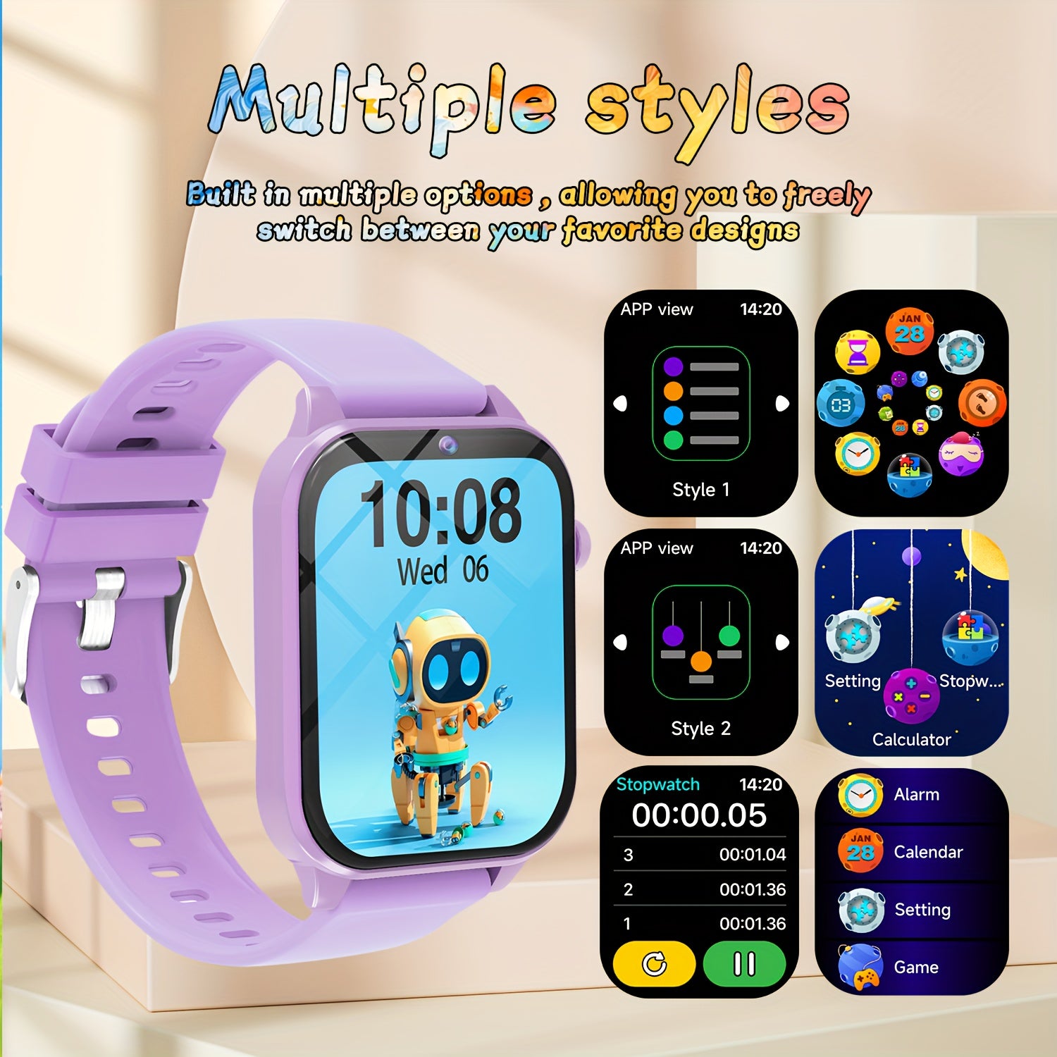 SIMSONFIT Youth Smart Watch - Vibrant Display Durable Watchband
