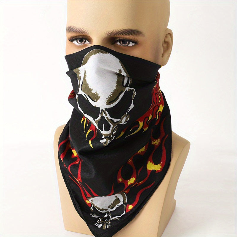 Men's Printed Square Scarf For Outdoor Party Playing