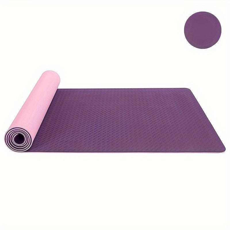 Soft TPE Yoga Mat Thick Non-slip Fitness Mat for Exercise