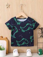 Cute Dino Tee for Boys' Summer Fun