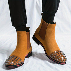 Men's Spiky Toe Cap Chelsea Boots