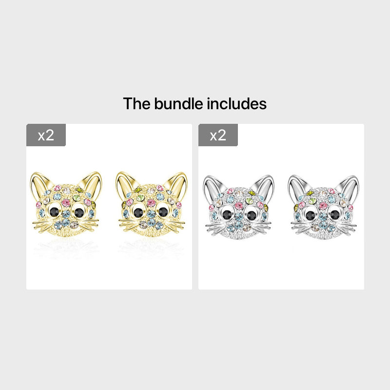 Cat Stud Earrings, Decorative Accessories, Gift For Girls