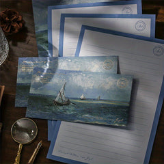 Time Covenant Series Envelope Set Retro Monet Letter Paper 6 Sheets