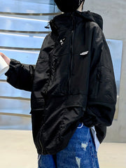 Kid's Zip Up Hooded Windbreaker Jacket for Outdoor Activities
