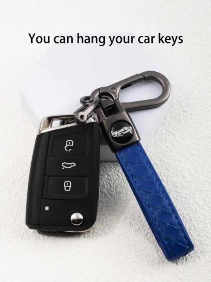 2pcs Single Layer Keychain with Metal Buckle and Screwdriver