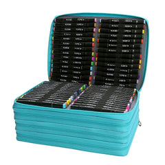 168 Holes Marker Storage Pen Pouch Large Capacity Art Organizer Bag