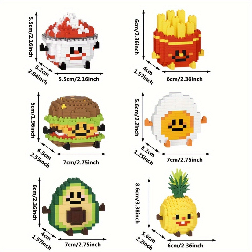 Food Building Blocks Assembly Puzzle Toy Birthday