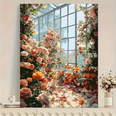 Glass Flower Adult Painting Kit Abstract Landscape Number Painting