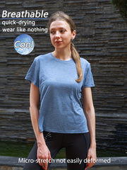 Women's Quick Dry Sports T-Shirt - Ideal for Yoga & Running