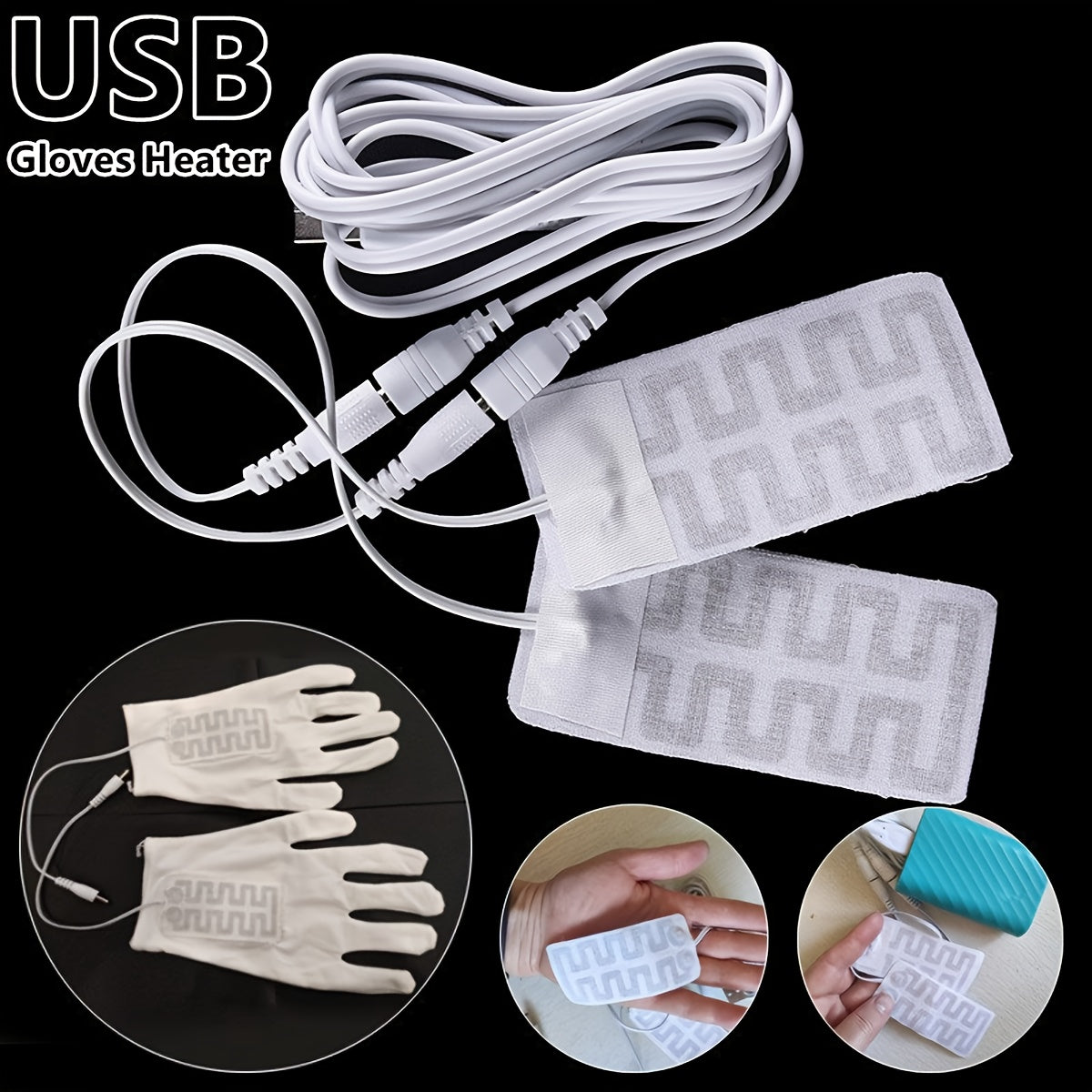 USB Heating Film Gloves Socks Heating Pad