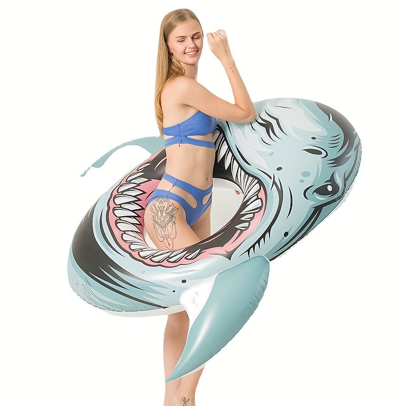 Realistic Shark Swimming Ring for Adults - PVC Lifebuoy for Pool Party