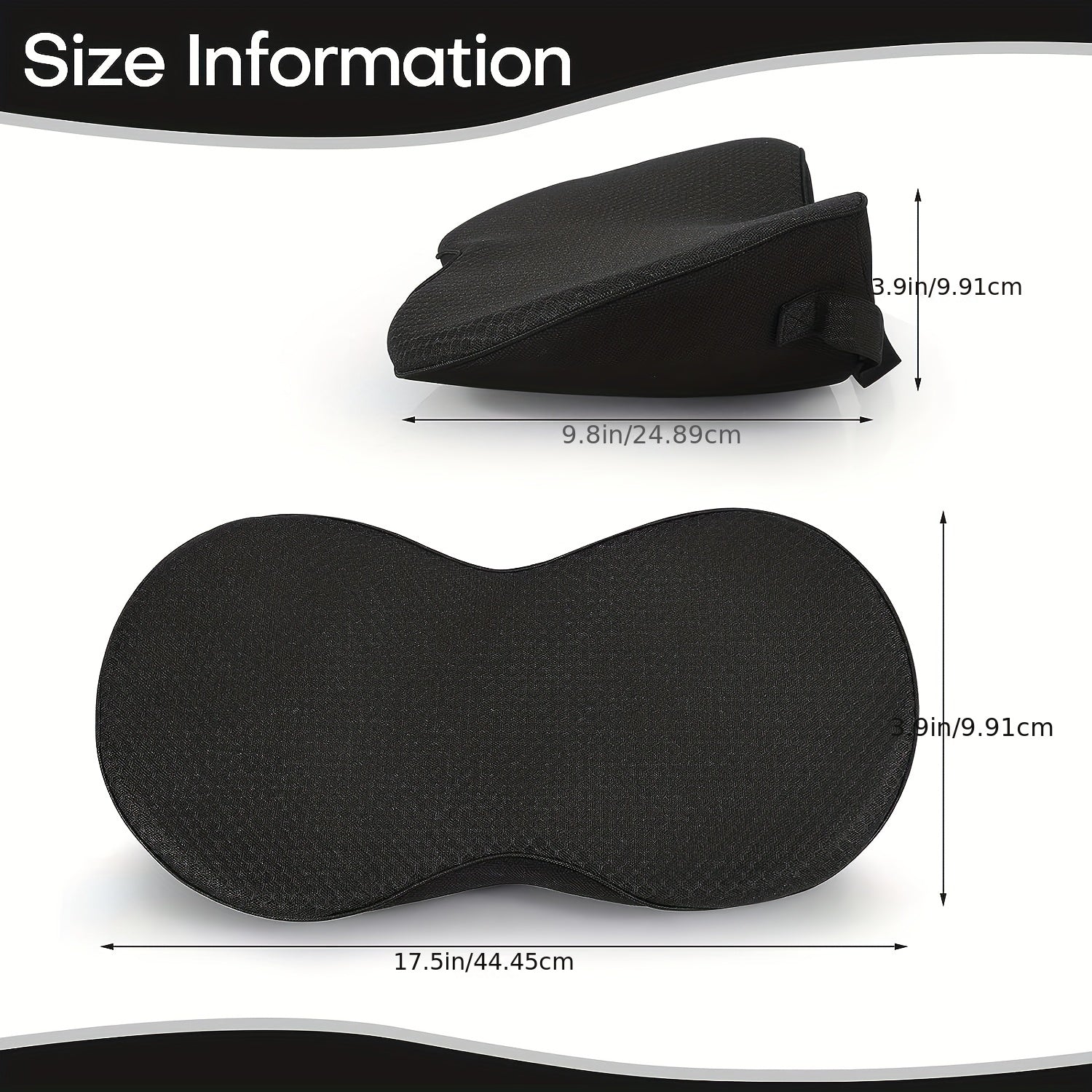 Memory Foam Car Lower Back Support Pad Lumbar Pillow for Back Relief