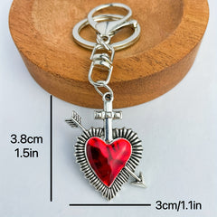 Vintage Gothic Heart Pendant Keychain Gift for Friends & Family