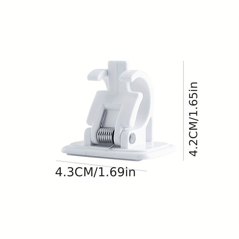 2pcs Self Adhesive Curtain Rod Clips Adjustable Holders