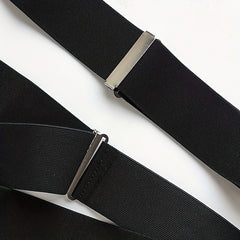 Wide Men's Suspenders High Elastic Adjustable 4 Strong Clips Suspender