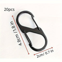 20 40pcs S Carabiner Buckle Mini Snap Hook for Fishing Camping Sports