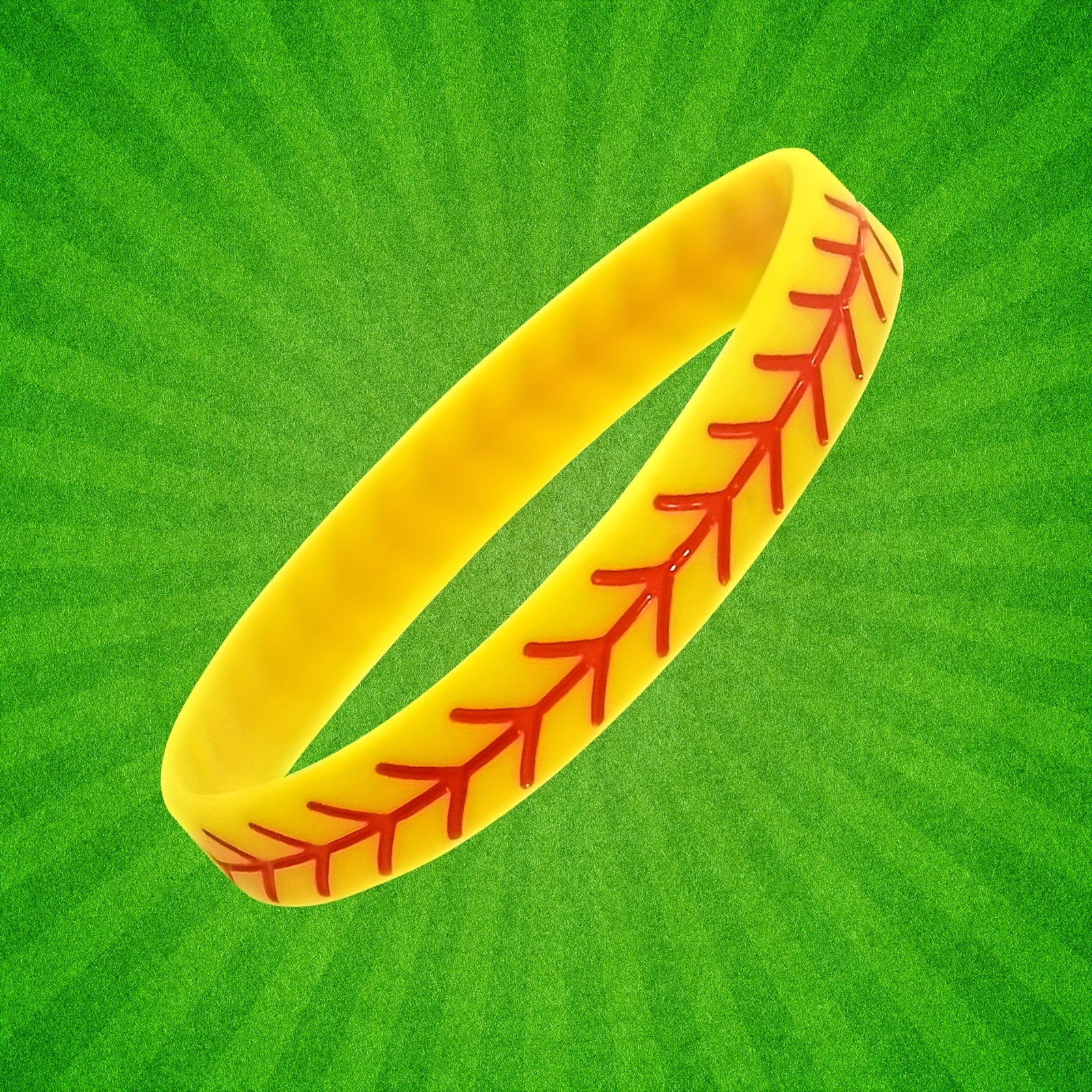 Softball Baseball Silicone Stretch Bracelet Sports Wristband