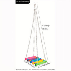 10pcs Colorful Hanging Parrot Toys for Cage - Entertainment and Exercise for Bir