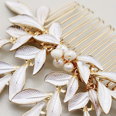 Faux Pearl Bridal Hair Comb Wedding Hair Accessories