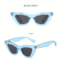 Y2K Cat Eye Sunglasses Rivet UV400 Sun Shades