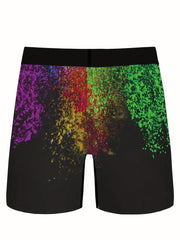 Men's Elephant 3D Print Swim Pansts Comfortable High Stretch Shorts