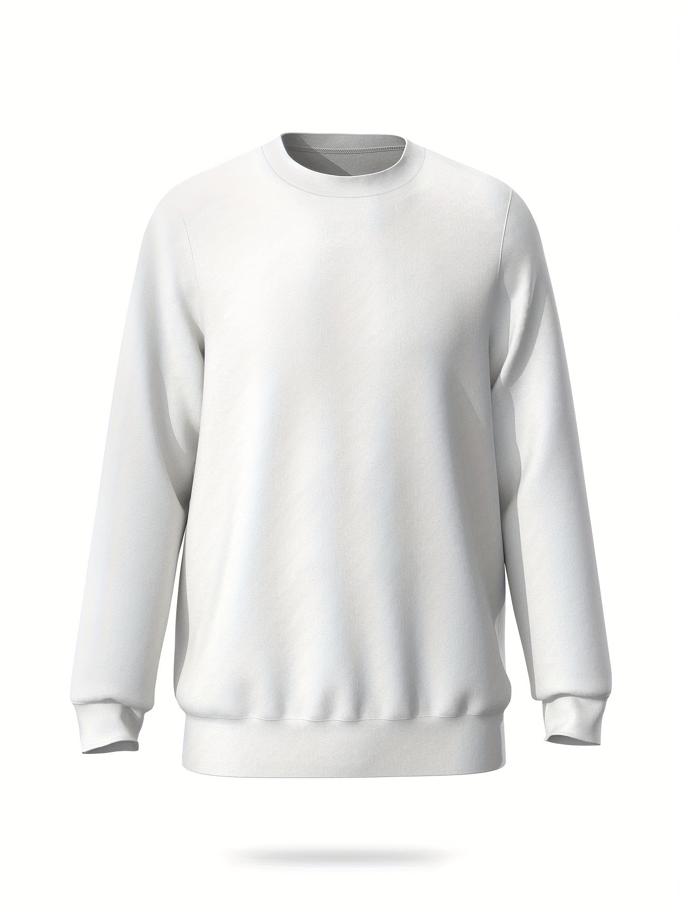 Men's Casual Stretch Pullover Sweatshirt Long Sleeve Crew Neck Tops
