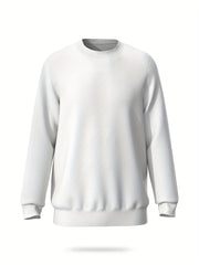 Men's Casual Stretch Pullover Sweatshirt Long Sleeve Crew Neck Tops