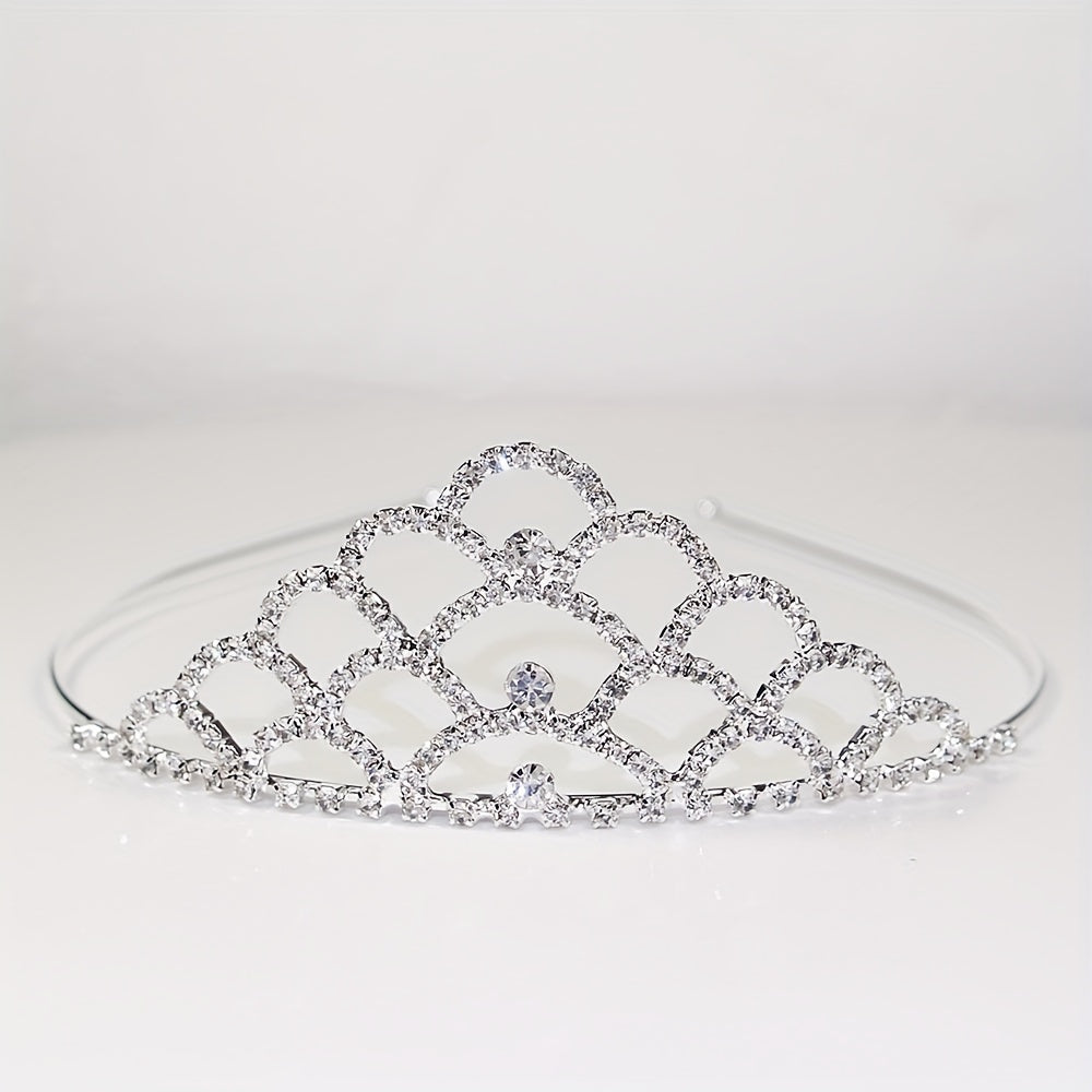 Rhinestone Headband Queen Crown Tiara Head Jewelry Bridal Wedding Hair Accessori
