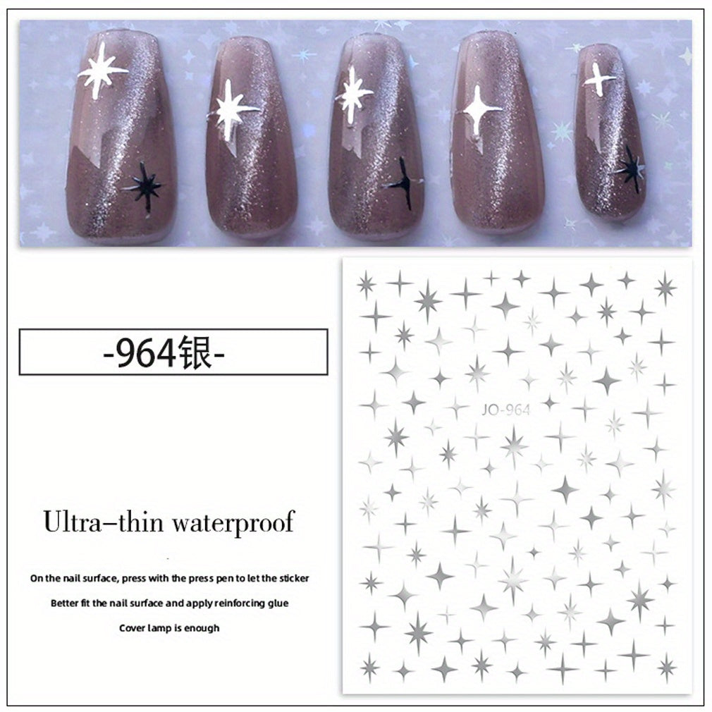 Self Adhesive Galaxy Star Nail Stickers - DIY Nail Enhancement