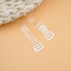 Women's Bra Straps Bundle: Invisible Transparent and Heart & Wavy Shoulder Strap