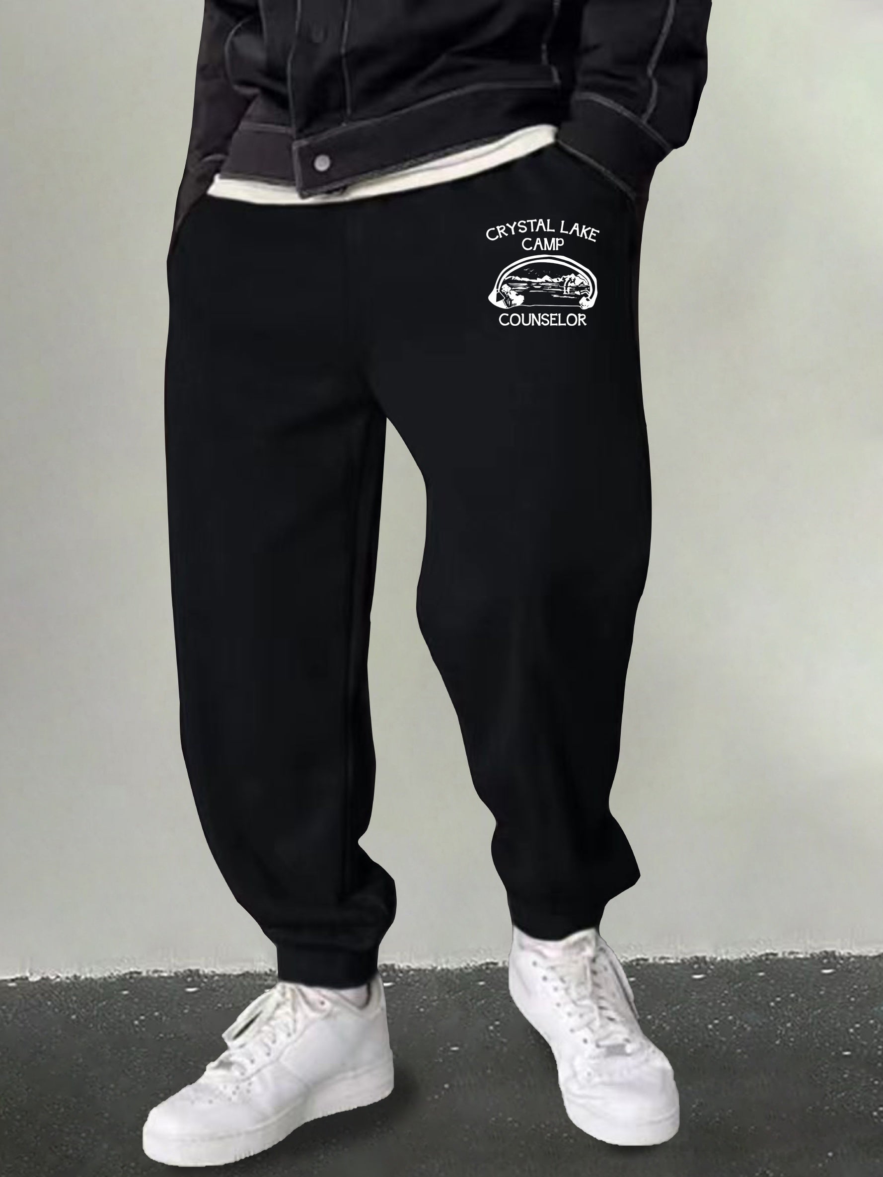 Men's Lake Graphic Sweatpants Drawstring Joggers