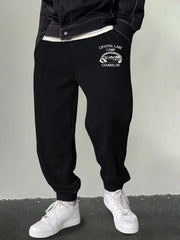 Men's Lake Graphic Sweatpants Drawstring Joggers
