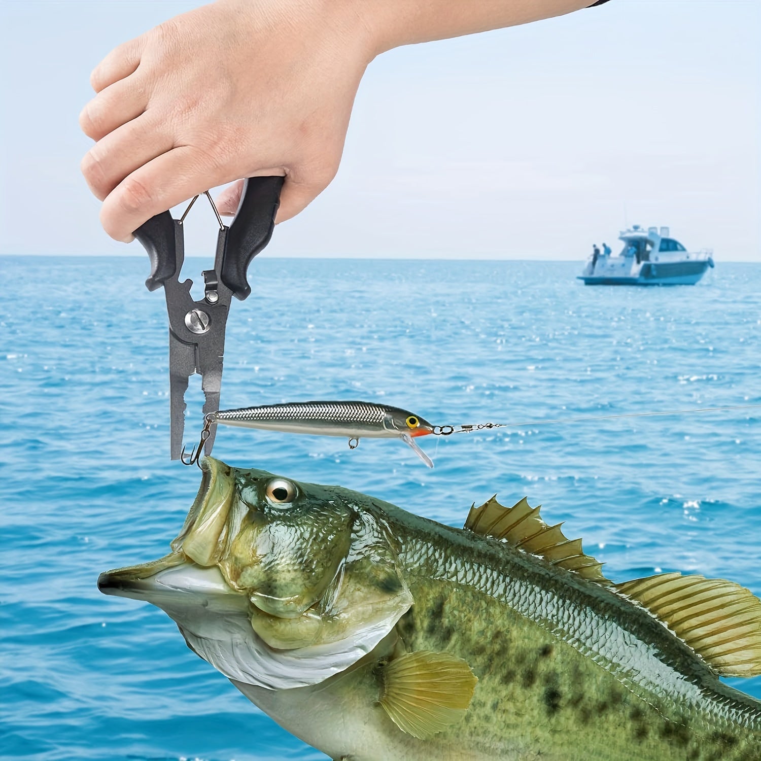 Fishing Plier Fish Lip Gripper Hook Remover Multifunctional Gear