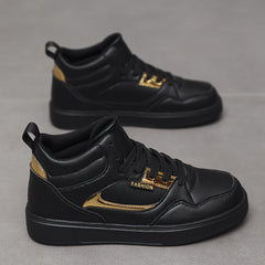 Casual Faux Leather High Top Skate Shoes