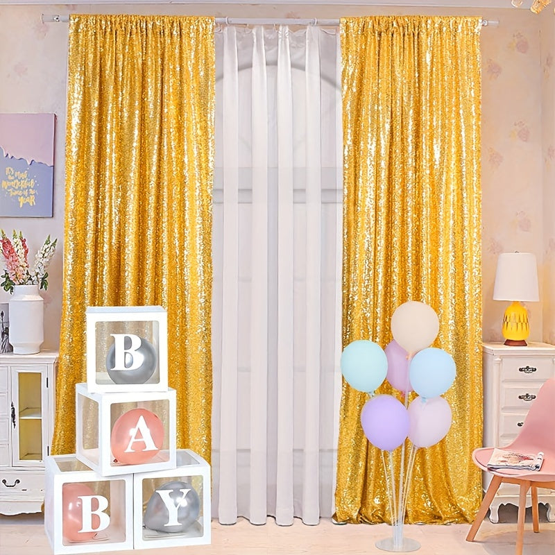 Golden Sequined Mesh Banner Party Supplies